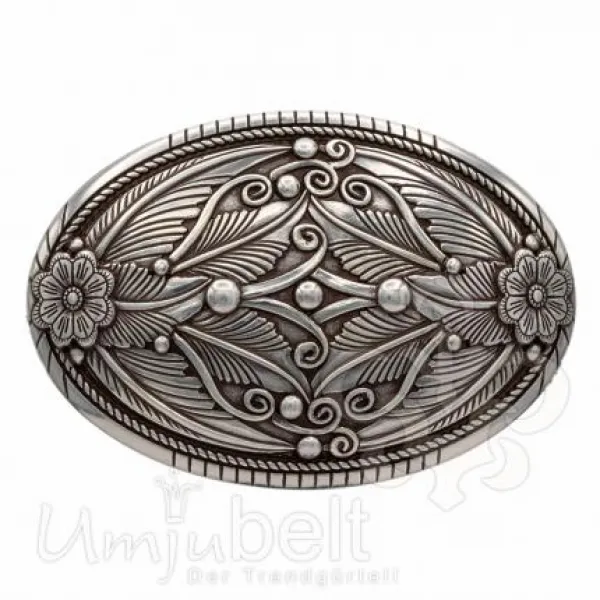 Design Gürtelschnalle Plantation silber von Umjubelt